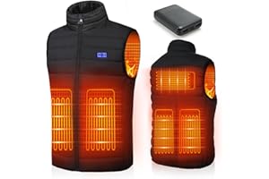 Unzipp Giubbotto Riscaldato Uomo Donna, Gilet Riscaldato Con 10000mAh Batteria 3 Livelli Di Temperatura, Lavabile Per Il Calore Interno Invernale, Attività All'Aperto