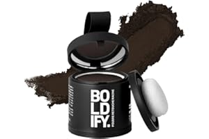 BOLDIFY Poudre de Racine de Cheveux (Marron Foncé), Retouche Racines Instantanée, Camoufle Cheveux Gris, Résultat Naturel 10g