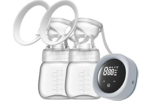 TICONN Tiralatte elettrico, breast pump electric, estrattore di latte portatile, tiralatte elettrico, portatile, estrattore di latte senza fili, con 4 modalità e 9 livelli di aspirazione