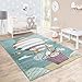 Produktbild Paco Home Kinderteppich Spielzimmer Kunterbund Zootiere Luftballon Verspielt Mehrfahrbig, Grösse:80x150 cm