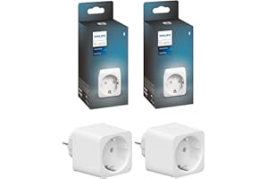 Philips Hue Smart Plug weiß, smarte Steckdose, kompatibel mit Amazon Alexa (Echo, Echo Dot), 8,4 x 5,1 x 5,1 cm -2er Pack