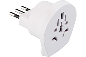 POLY POOL - PP0444 Adattatore da Viaggio Universale Smart e Compatto - Adattatore da Viaggio con Spina Italiana e Presa Pluristandard - Adattatore Multipresa Skross