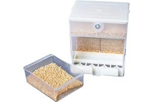 Abree Mangeoire Automatique Mangeur d'oiseau de No-Mess, récipient de Nourriture pour perroquets, Cardinal, Bluebird et Autres Petits Oiseaux Sauvages