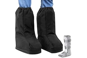 IMPRESA Lot de 2 housses de bottes de marche pour pied et cheville - Protections de chaussures médicales pour la pluie et l'hiver - Housse imperméable pour attelle de pied et chaussures orthopédiques