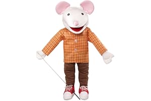 SILLY PUPPETS Souris avec baskets, corps complet, style ventriloque, marionnette animal, 65 cm