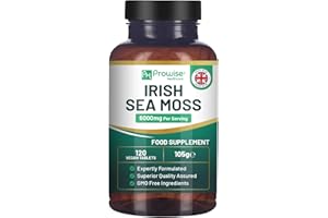 PH PROWISE HEALTHCARE Tabletas de musgo marino irlandés de alta potencia de 6000 mg: suplemento de musgo marino irlandés de alta potencia - 120 tabletas veganas - fabricadas en el Reino Unido- sin OGM de Prowise