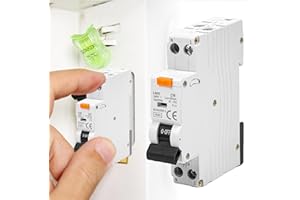 GOMETY Interruptor de protección FI, 230 V, 16 A, 30 mA, interruptor FI, interruptor FI, interruptor FI, 16 A, interruptor de corriente residual RCBO de alto rendimiento, interruptor FI tipo A