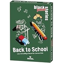 moses 90193 Black Stories Junior Monster Allarme 50 pieni di Mostri, Puzzle Gioco di Carte con Variante di Gioco e punteggi, Gioco Puzzle per Bambini a Partire dagli 8 Anni in su