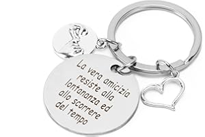 HOOSMOON Regalo Amica Compleanno Idee Regalo Originali per Amica Regali Migliore Amica Portachiavi Amicizia Regalo Sorella Compleanno Regalo Amica Speciale - Gli Amici Sono La Famiglia Che Ci Siamo Scelti