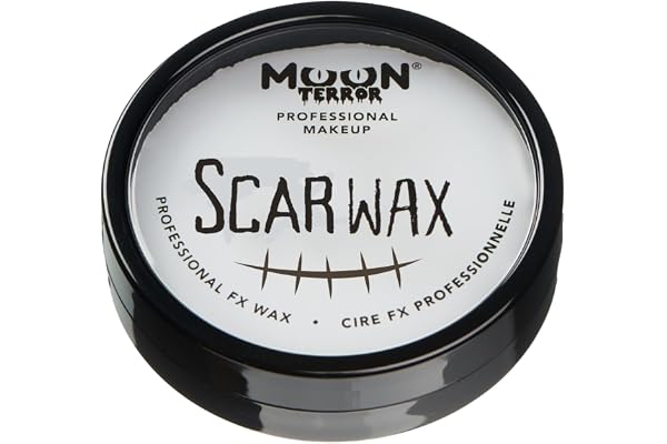 Moon Terror Pro FX Cire façonnant les cicatrices | Maquillage SFX, fausses cicatrices, contour de la peau, maquillage à effets spéciaux, blanc, 20 g