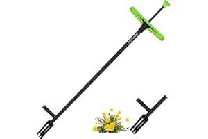 FLORA GUARD Cortadora de malezas de pie de 100 cm, 4 garras de acero endurecido de alta resistencia y pedal, desmalezado fácil, no requiere agacharse, herramienta ideal en el jardín
