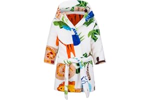 DELEY Kinder Bademantel Jungen Mädchen Kapuzen Roben Kleinkind Schlafanzug Nachtwäsche Weicher Morgenmantel Nachthemd