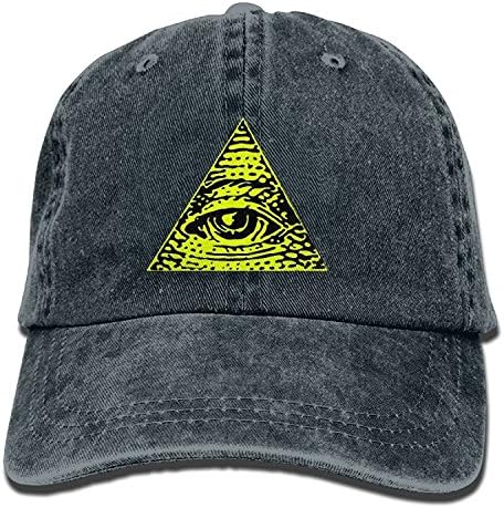 LESIF Illuminati Logo Old Denim Hat Baseball Cap Navy