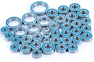 RCBOYZ 39 PCS Rodamientos, Sellos de Goma, Juego de Soporte de Eje Delantero y Trasero Azul para Juego de rodamientos TRX-4