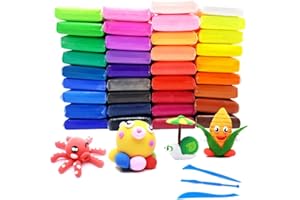 REYOK Pâte À Modeler, Argile de Modélisation Ultra-légère 36 Couleurs, Magic Air Dry Clay Bricolage Pâte Polymère Crafts Kit