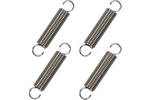 GUNGY Molle a Trazione 50mm Molla di Trazione Doppio Gancio in Acciaio Inossidabile Diametro Filo 1,2mm Diametro Esterno 10mm Tiro 3,2kg 4 Pezzi