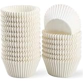 Trend Hediye Sepeti Takribi 100 Adet B&uuml;y&uuml;k Boy Beyaz Muffin Kek Kalıbı 50x40 Mm, Cupcake Kağıdı, Brownie Kalıbı