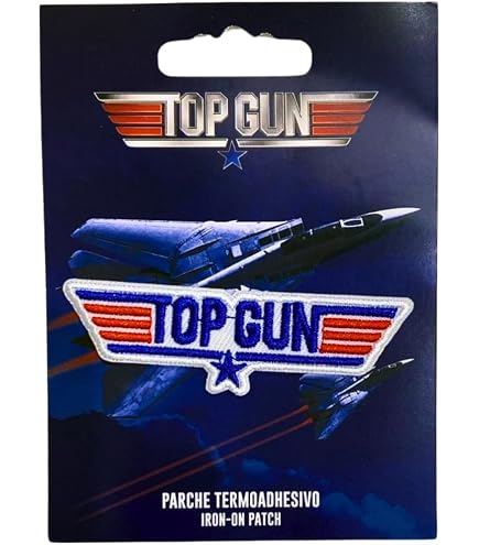 Top Gun Aufnäher – Bestickter US Air Force Patch, Selbst Aufbügelbar Oder Nähbar | Für Kleidung, Caps, Rucksäcke | DIY Dekoration Für Militär-Look