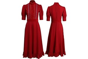 Seaehey Disfraz de cosplay de perlas, película de terror 2022, vestido rojo perla de la película, disfraz de flapper rojo, traje de carnaval victoriano de Halloween, disfraz de cosplay