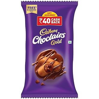Cadbury Choclairs Gold Candy, 588 g (105 Candies)