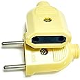 Melfi 1 Pair Eu Round Two Pin Plug Of Male Plug & Female Plug Socket