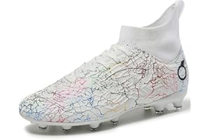 PiDaGlobal Chaussures de Football Homme Professionnel Crampons Antidérapants pour l'entraînement Adolescents High Top Chaussures de Sport Athlétisme compétition