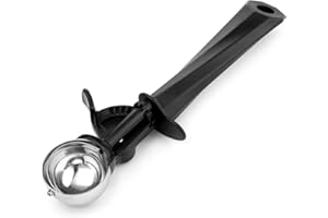 TJ POP Ice Cream Scoop, 1.3 tbsp Stainless Steel Cookie Scoop 20 ml, Ice Cream Spoon with Easy Trigger, Kitchen Scoop for Ice Cream, Cookie, Mashed Potato, Meatballs, Mellon Balls, Scoop Size 42mm