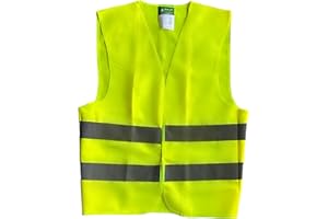 VZL Warnweste im Beutel für Auto und Motorrad - Warnwesten für Kinder und Erwachsene - Reflektierende Warnwesten ISO EN 20471 - Sicherheitsweste gelb