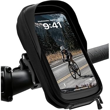 BAONUOR Handyhalterung Fahrrad Wasserdicht Lenkertasche Handyhalter Motorrad 360°Drehbarem Fahrradhalterung für 4.7-7 Zoll Smartphone Fahrradlenker Tasche Sport & Freizeit