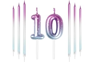 Mciskin Candele Colorate con Numeri per Torta di Compleanno - Decorazioni per Matrimoni e Feste