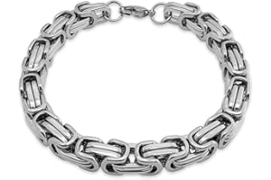 ‎SOULCATS Soul-Cats silberne Königskette für Männer, nur Halskette oder Set mit Armband aus Edelstahl, verschiedene Längen und Stärken