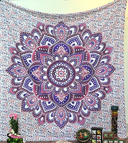 Handicrunch Ombre Mandala Tapestries Hippy Hippie Wall Hanging Wall Tapestries Indian Mandala Tapestries Bohemian Tapestry Sofa Cover Beach Blanket Dorm Decor Wall Art