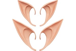 AIBAOBAO 2 Paar Elfenohren, Fantasy weiche Elfenohren Cosplay Zubehör Halloween, Pixie Feenohren Elf Ankleiden Alien Ohren FüR Erwachsene Cosplay, Karneval Party Fasching KostüM Maskerade Dekoration