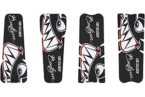 ARMYJY Pegatina de manivela para manillar, pegatina protectora antiarañazos para manillar y manivela, decoración de ciclismo (forma de tiburón)