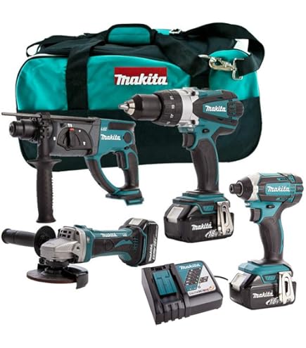 MAKTA 18V L-ON 13 PECE KT WTH 5 X 5.0AH L-ON BATTERES AND 3 X