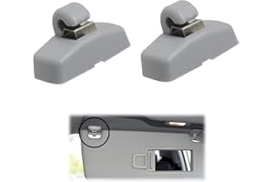 AzureRay Support de Voiture pour Pare-Soleil, Lot de 2 Crochet à Clip pour Pare-Soleil, Compatible avec VW Caddy, Golf Mk4, Sharan, Passat, Polo, Amarok, Transporter T5, Touran, Seat Ibiza, Leon