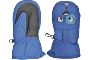 KLYNGTSK 1 Paire Gants de Ski pour Enfants Gants de Sport Enfant Coupe-Vent Gants de Ski d'hiver Gant Ski Garcon Imperméable Gants pour Enfants 3 Ans à 6 Ans pour Camping, Vélo, Moto, Pêche, Voyages