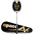 APACS Z-Ziggler (38 LBS, Mega Tension) Graphite Unstrung Badminton Racquet with Full Cover (Black Blue Grey)