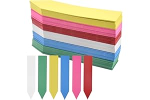 COZLLY Pflanzenschilder, 120 STK 10 x 2 cm Etiketten für Pflanzen, Garten Pflanze Etiketten, Kunststoff Pflanzenetiketten, Wetterfest Gartenetiketten, Klein Pflanzenstecker 6 Farben