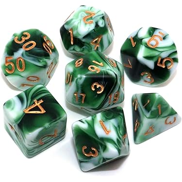 KERWELLSI Vloeibare kern DND dobbelstenen set D & D met geschenkdoos