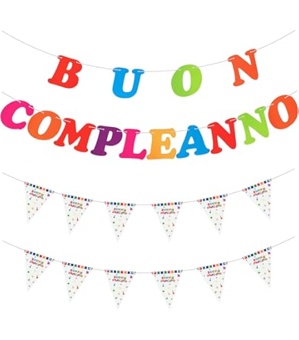 Striscione Happy B-Day Aeroplano con Nuvole Lunghezza 17cm (Cordino 325cm) Azzurro Banner Ghirlanda Festone Buon Compleanno Auguri