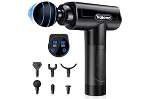 VALANO Massage Gun Deep Tissue - Portable Muscle Massage Gun, 30 Speeds with LCD Touch Screen, Electric Back Massager for Pain Relief, 6 Heads for Shoulder & Body Relaxation (Black)