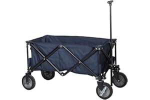 ‎CAMPART Campart HC-0910 klappbarer Strandwagen/ Bollerwagen - 70 Kilogramm Belastbarkeit - Blau mit Tasche