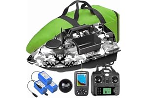 YLLLLY 12000mAh 500m GPS futterboot mit 3 Katapultbuchten. Köderboote zum Karpfenangeln mit GPS, 16 Speicherpunkten, mit Handtasche, Antennen, Propeller und andere