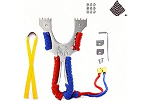 YONGZHIKEJI Elastici Professionali JagdTon. Viene Fornito con Elastici e Piccolo cacciavite, 50 Sfere in Acciaio da 7 mm e 50 Palline di Fango da 8 mm.