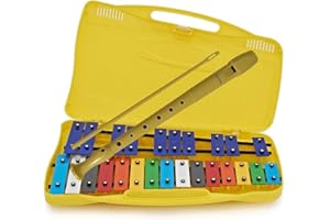 ROCKSTAR MUSIC ROCKSTAR - Carrello Xilofono Glockenspiel 25 tasti metallici colori angelo AG-25N3 Glockenspiel Metalofono con astuccio per studenti, strumento musicale, regalo scolastico