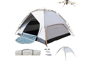 LEVSON Pop Up Tent 3 Man Waterproof Camping Tent with Screened Porch, 3 Person Dome Tent, 4 Season Outdoor Camping Tents Easy Setup for Backpacking & Hiking