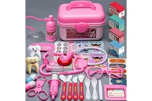 SURPZON Doctors Set for Kids, Kids Doctors Sets for 3+ Year Old Boys and Girls Pretend Medical Playset with High simulation Stethoscope Educational Toys Dentist Toys Gifts