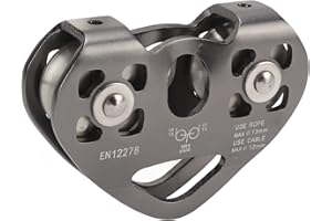 bizofft Doppelte Trolley-Umlenkrolle mit hoher Rotationsgeschwindigkeit Praktische und effektive Zipline-Umlenkrolle zum Klettern