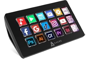 KUIYN AKP153 Studio Controller, 15 Makro-Tasten, aktiviert App-Aktionen und Software wie OBS, Twitch, YouTube, benutzerdefinierte Konsole für Live-Streaming, Foto- und Videobearbeitung, mit PC/Mac